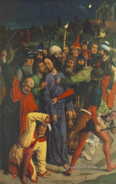 Dirk Bouts Painting - The Capture Of Christ Netherlandish Dirk Bouts